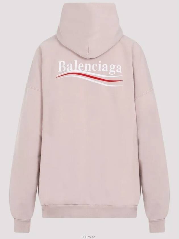 Embroidered Logo Cotton Hoodie Light Pink - BALENCIAGA - BALAAN 2