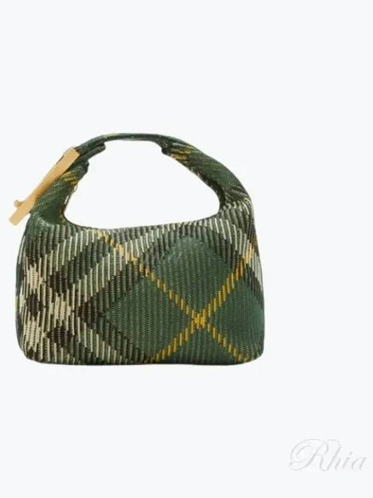 Peg Medium Check Pattern Duffel Bag Green - BURBERRY - BALAAN 2