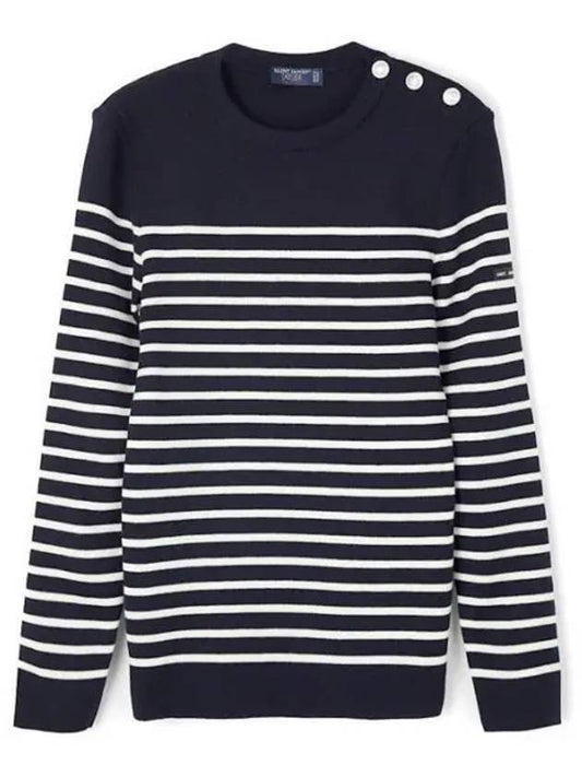 Women's Maree Striped Sailor Knit Top Navy - SAINT JAMES - BALAAN 1