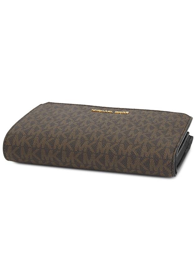 Jet Set Canvas Long Wallet Brown - MICHAEL KORS - BALAAN 4