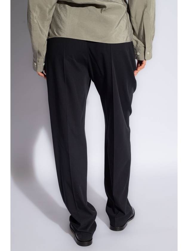 Pleated Detail Tailored Straight Pants Black - LEMAIRE - BALAAN 5