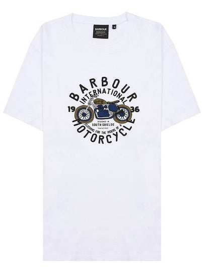 International Spirit Logo Print Short Sleeve T Shirt White - BARBOUR - BALAAN 2