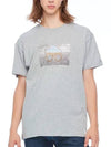 Prairie Signature Logo Print Round Short Sleeve T-Shirt Grey - MOOSE KNUCKLES - BALAAN 3