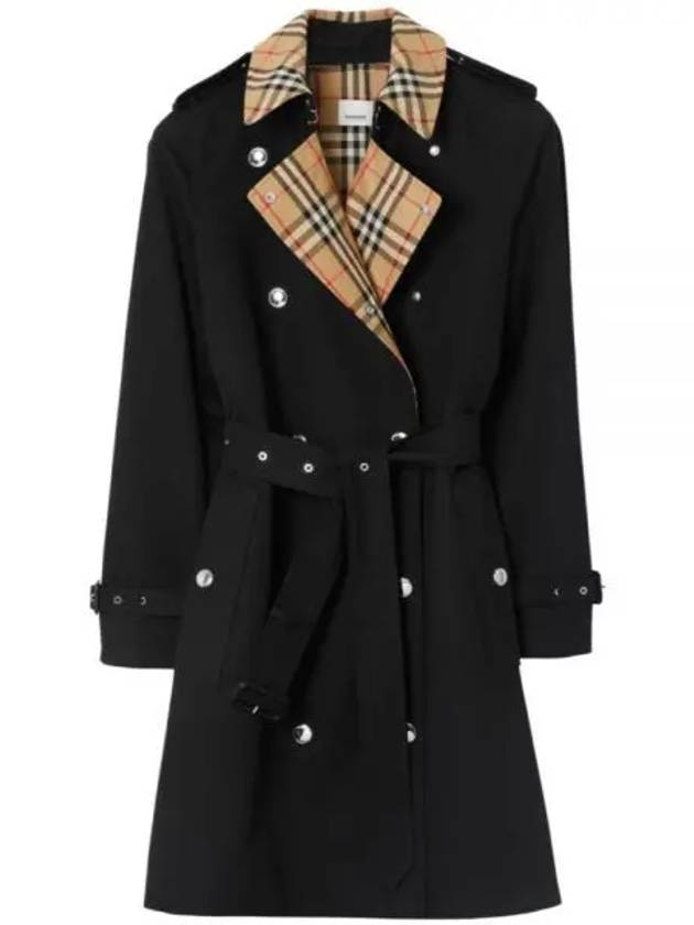 Short check collar trench coat - BURBERRY - BALAAN 2