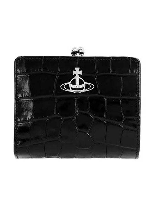 5115002YW L0039 N401 Crocodile Frame Pocket Half Wallet - VIVIENNE WESTWOOD - BALAAN 2