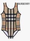 Kids Contrast Check Stretch One Piece Swimsuit 8061849 4Y 6Y - BURBERRY - BALAAN 2