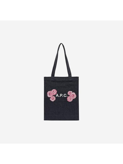 Roux Logo Denim Tote Bag Navy - A.P.C. - BALAAN 2