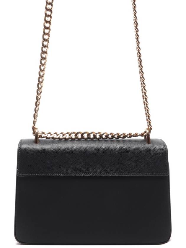 Saffiano Pocono Chain Shoulder Bag Black Gold - PRADA - BALAAN 5