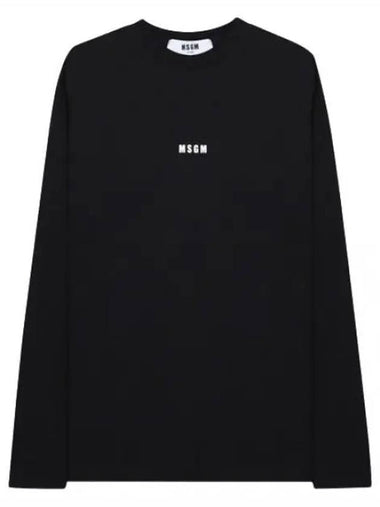 micro logo print long sleeve t shirt - MSGM - BALAAN 1