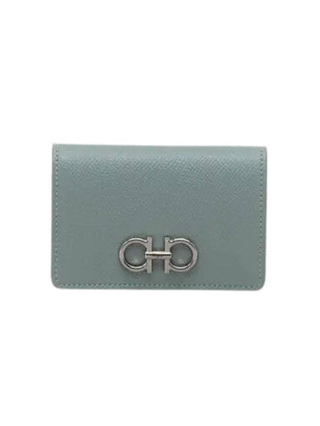 Gancini Leather Card Wallet Lucky Charm - SALVATORE FERRAGAMO - BALAAN 1