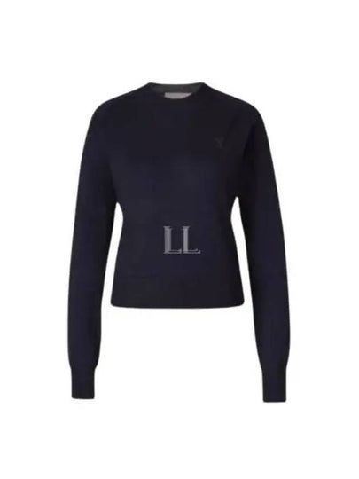 De Coeur Wool Knit Top Navy - AMI - BALAAN 2