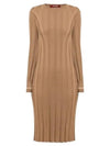 Leccio Virgin Wool Midi Dress Camel - MAX MARA - BALAAN 2