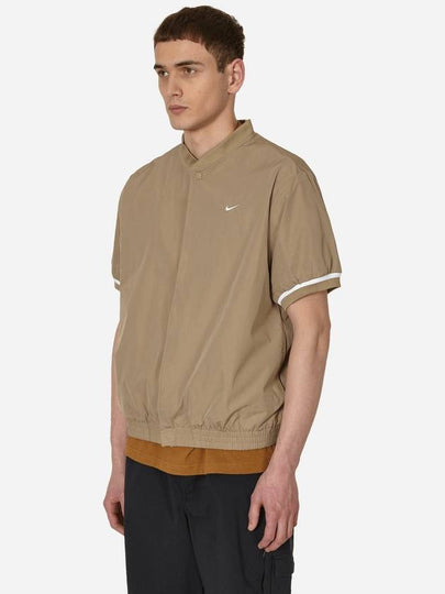 Woven Short Sleeve Windbreaker Top DX3342 247 Beige MENS L Euro Fit - NIKE - BALAAN 2