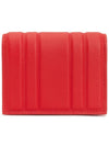 New Gancini Leather Half Wallet Red - SALVATORE FERRAGAMO - BALAAN 3