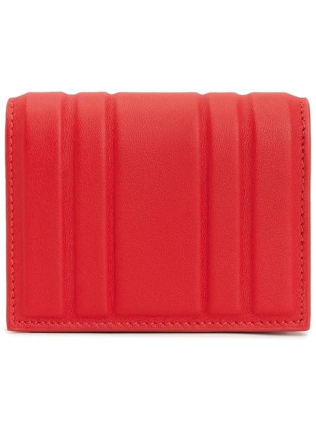 New Gancini Leather Half Wallet Red - SALVATORE FERRAGAMO - BALAAN 3