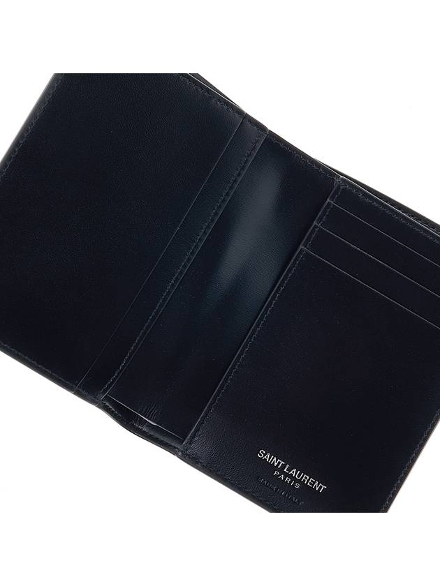 Men's Tiny Monogram Logo Half Wallet Black - SAINT LAURENT - BALAAN 8