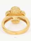 Van Cleef Arpels Vintage Alhambra Ring Yellow Gold Carnelian Diamond 50 74201 - VANCLEEFARPELS - BALAAN 3