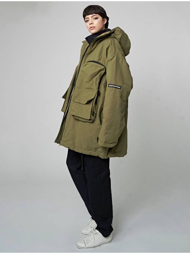 Add Cargo Pack Jumper Hooded Jacket Beige - ATHPLATFORM - BALAAN 6