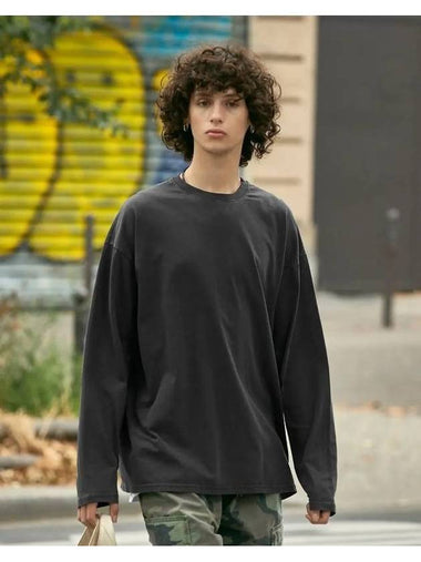 New Pigment Long Sleeve T-Shirt Dark Gray - FLUKE - BALAAN 1