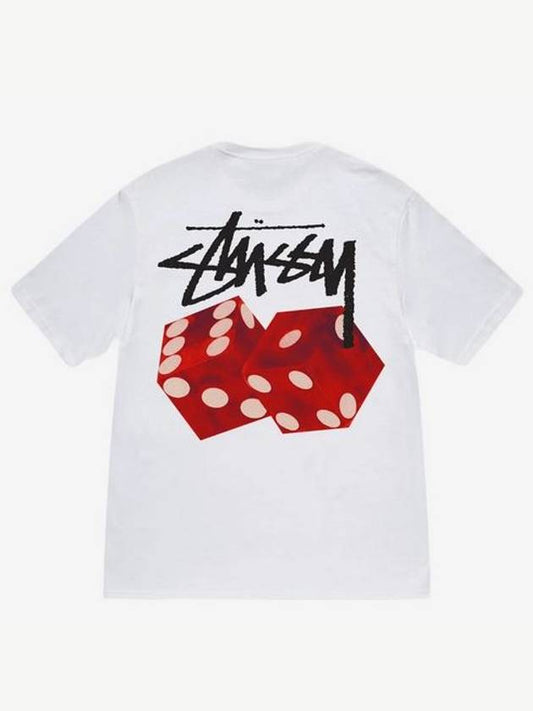 Dice Out Short Sleeve T-Shirt White - STUSSY - BALAAN 2