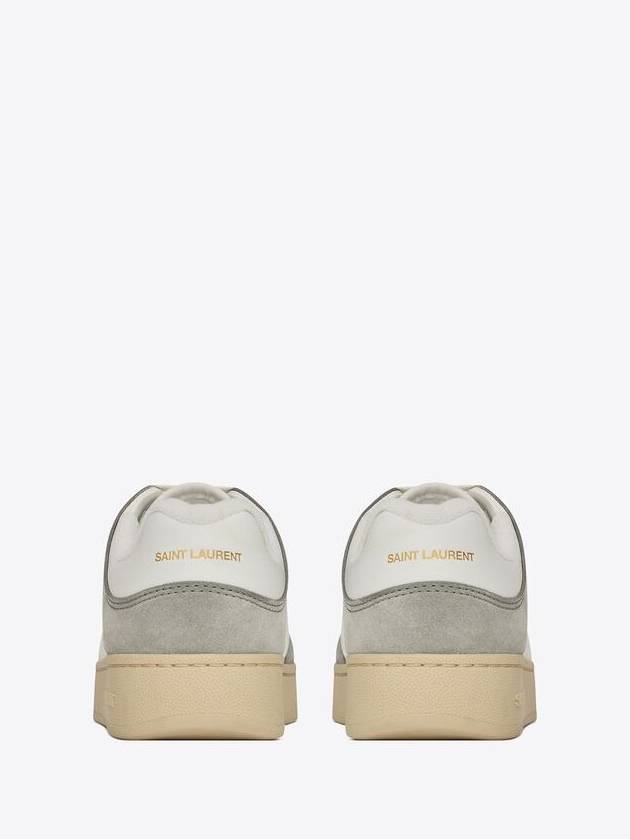 SL 61 Suede Low Top Sneakers White - SAINT LAURENT - BALAAN 4