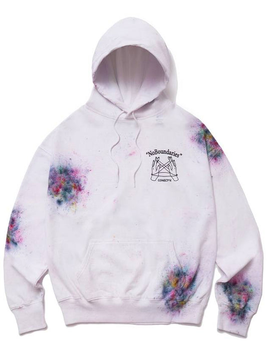 Hand Spray Dyed Hoodie White - CONECTX - BALAAN 2