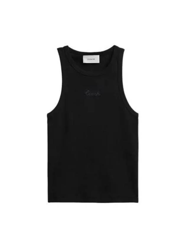 Ribbed Signature Tank Top CS609 BLK 270016 - COACH - BALAAN 1