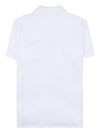 Red Double Heart Wappen Short Sleeve Polo Shirt White - COMME DES GARCONS - BALAAN 3