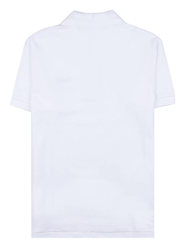 Men s Double Heart Waffen Polo T Shirt AZ P1T290 051 WHITE - COMME DES GARCONS - BALAAN 2