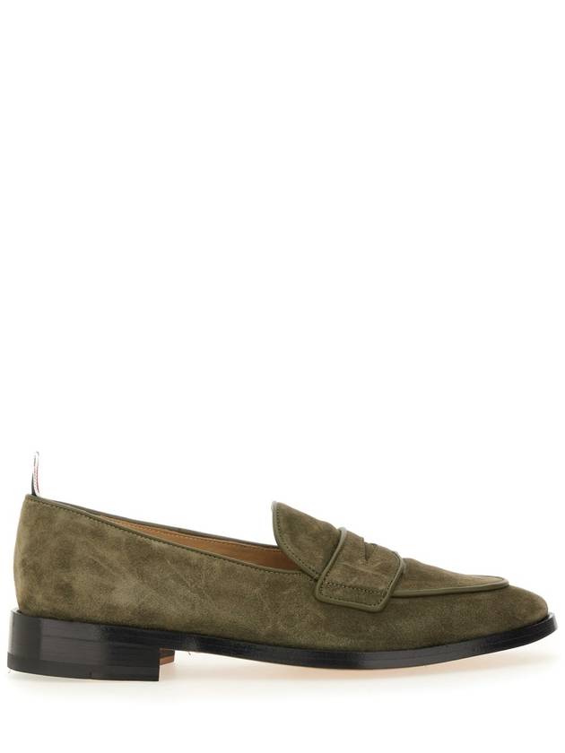 Varsity Suede Penny Loafers Dark Green - THOM BROWNE - BALAAN 5