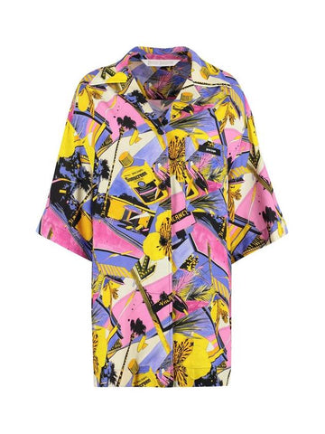 Printed bowling shirt - PALM ANGELS - BALAAN 1