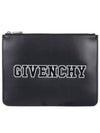 Logo Zipper Clutch Bag Black - GIVENCHY - BALAAN 2