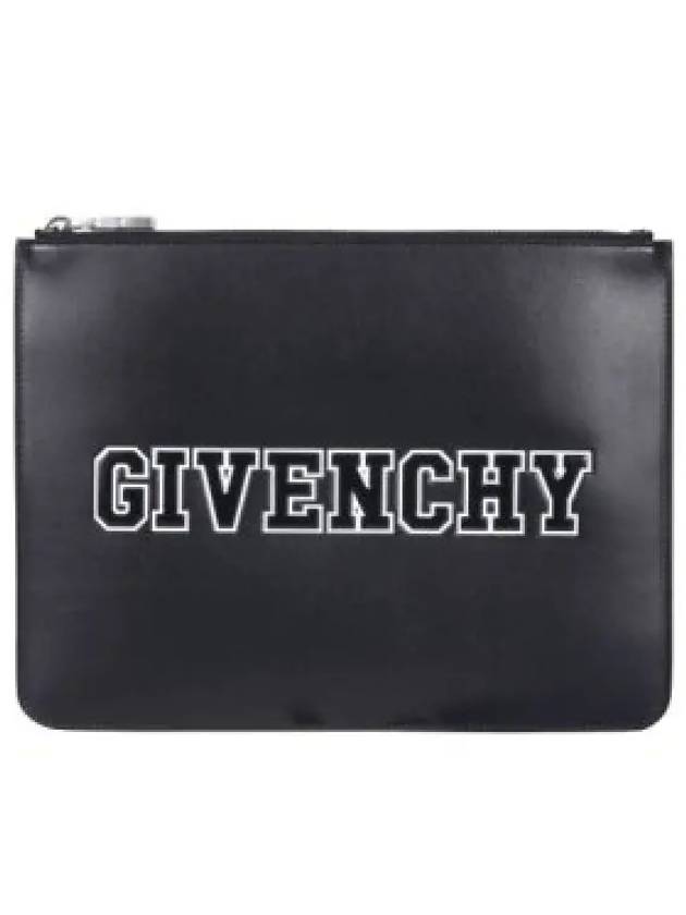 Logo Zipper Clutch Bag Black - GIVENCHY - BALAAN 2