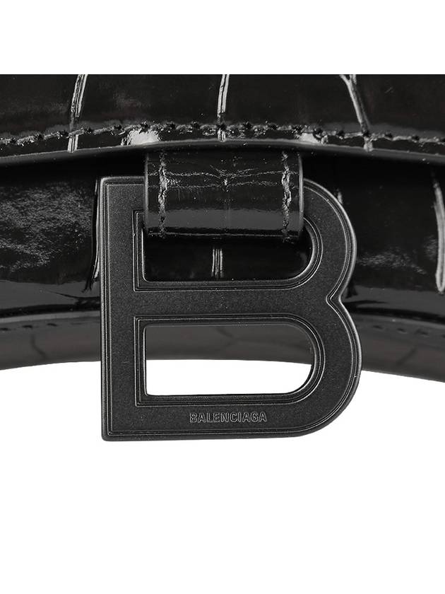 Hourglass Logo Chain Wallet Shoulder Bag Black - BALENCIAGA - BALAAN 8