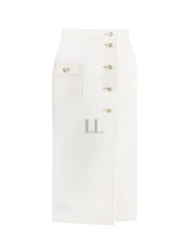 Women's Cotton Long A-Line Skirt White - GUCCI - BALAAN 2