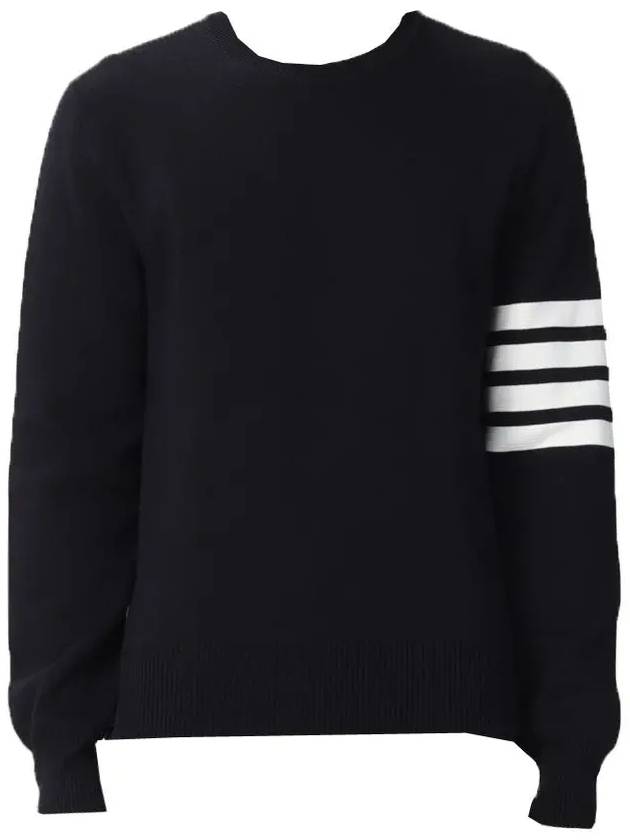 4 Bar Armband Milano Stitch Knit Top Navy - THOM BROWNE - BALAAN 2