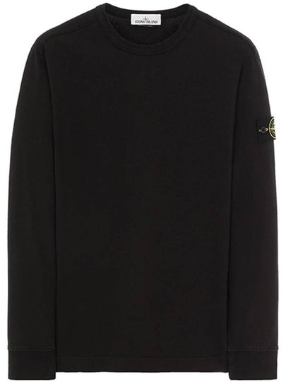 Logo Wappen Patch Crew Neck Long Sleeve T Shirt Black - STONE ISLAND - BALAAN 2