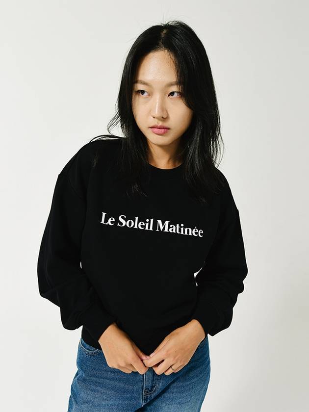 Brushed Options Logo Sweat Shirts BLACK - LE SOLEIL MATINEE - BALAAN 5