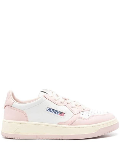 Medalist Bicolor Leather Low Top Sneakers White Pink - AUTRY - BALAAN 2