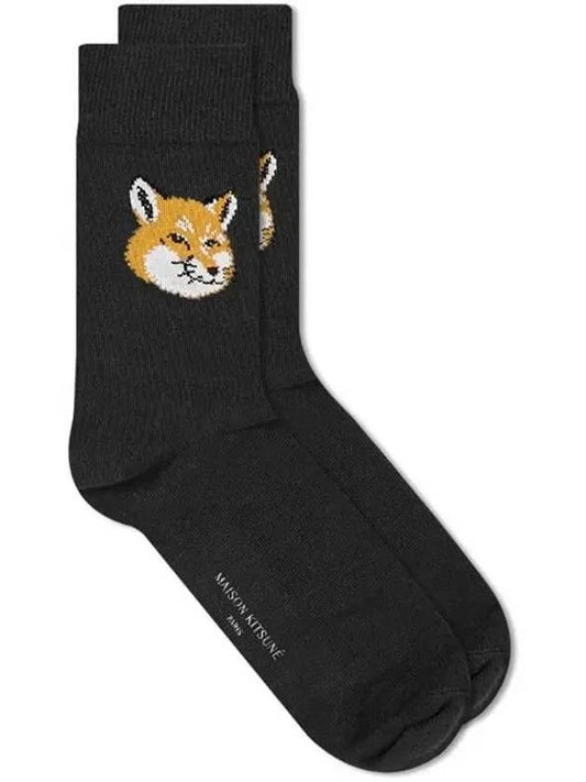 Fox Head Socks Black - MAISON KITSUNE - BALAAN 2