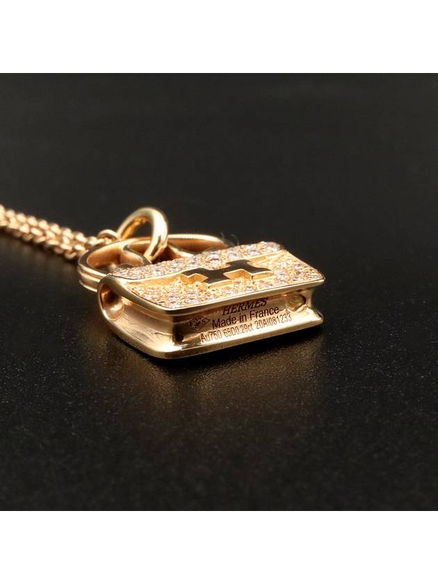 18K 750 yellow gold 0 29CT diamond Constance amulet pendant necklace H109615 - HERMES - BALAAN 7