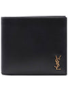 Tiny Monogram Half Wallet Black Gold - SAINT LAURENT - BALAAN 2