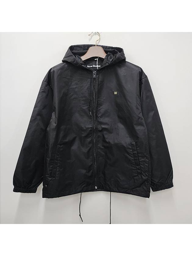 Nylon Micro Face Patch Hooded Jacket Black - ACNE STUDIOS - BALAAN 3