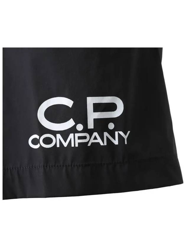 Costume Logo Swim Shorts Black - CP COMPANY - BALAAN.