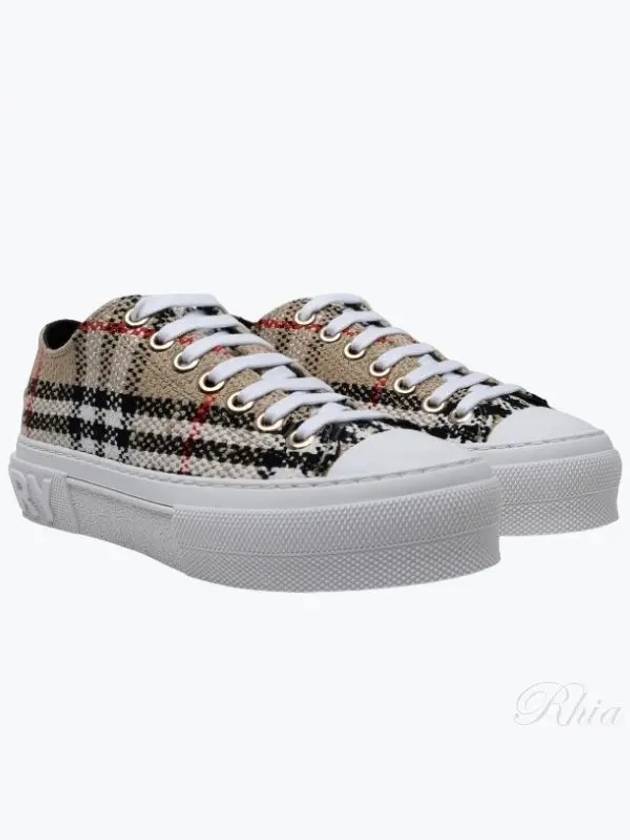 Vintage Check Boucle Low Top Sneakers Beige - BURBERRY - BALAAN 2