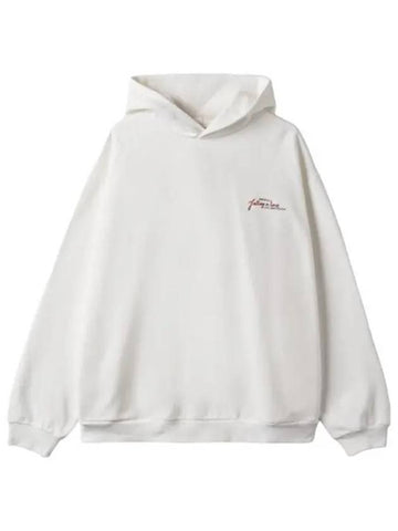 Logo Hooded White Sweatshirt - MARNI - BALAAN 1