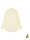 Contour Fox Head Embroidery Cotton Long Sleeve Shirt Yellow - MAISON KITSUNE - BALAAN 2