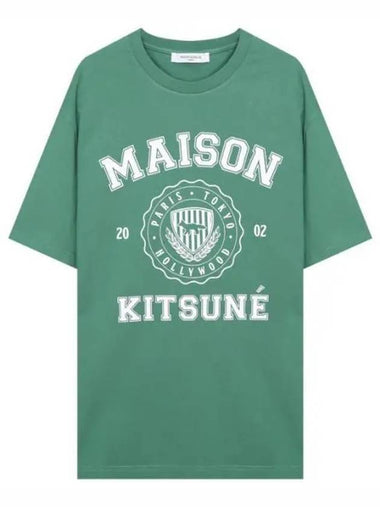 Varsity Comfort Cotton Short Sleeve T-Shirt Tropical Green - MAISON KITSUNE - BALAAN 1