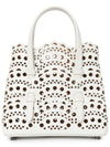 Mina 16 Vienne Wave Lux Calfskin Tote Bag White - ALAIA - BALAAN 5