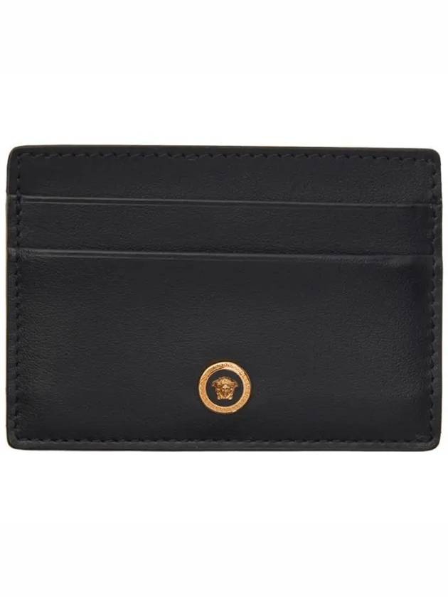 Medusa Black Gold Logo Smooth Leather Cardholder Wallet - VERSACE - BALAAN 1